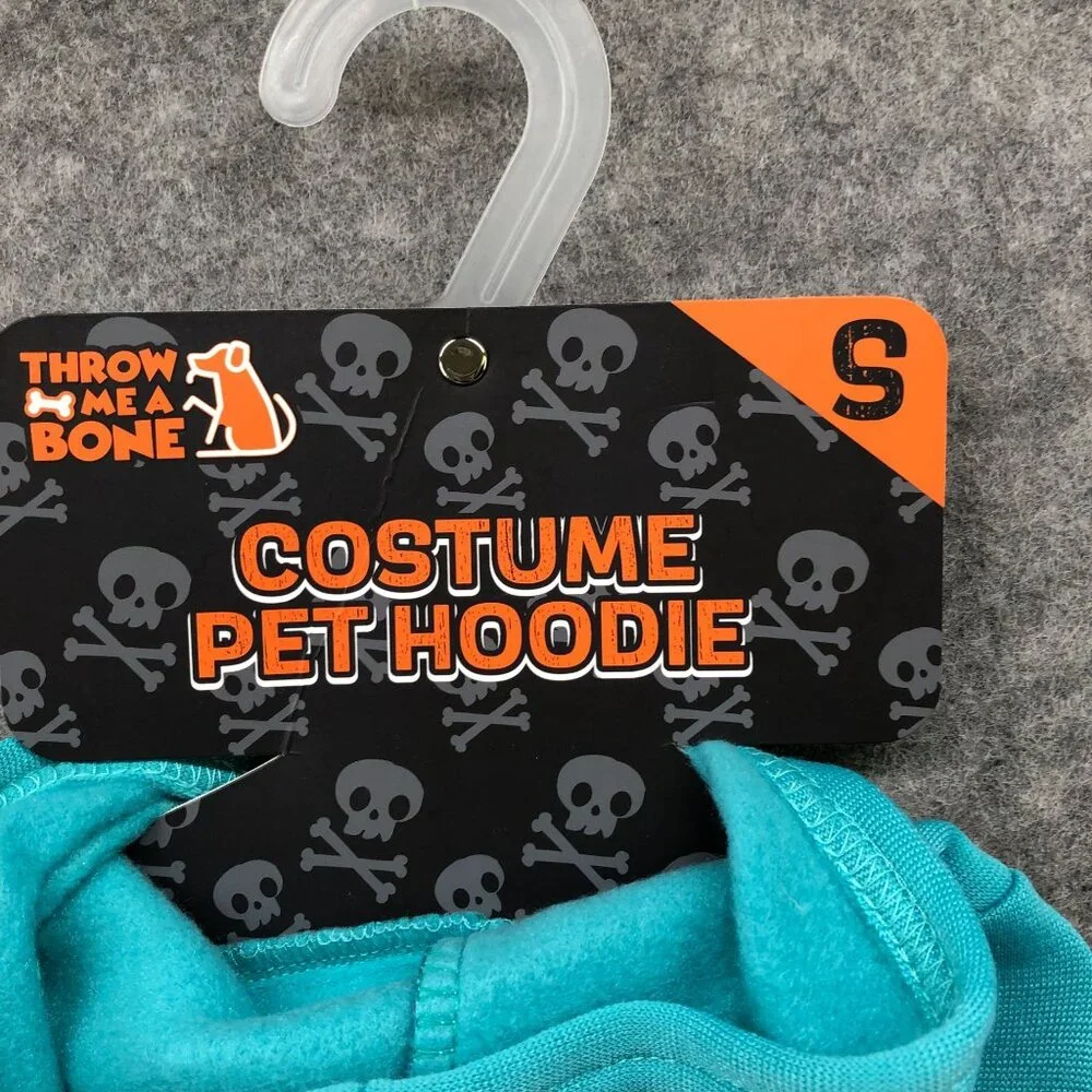 Small Dog Dragon‎ Monster Costume 12-13'' Length Blue Pruple Hooded Halloween